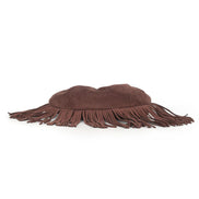 Brown Faux Suede Fringe Handbag