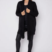 Black Fringed Tassel Cardigan