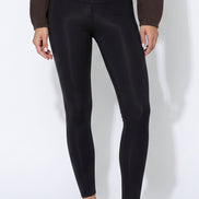 Black Zip‑Front Leggings
