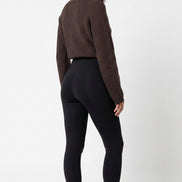 Black Zip‑Front Leggings