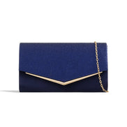 Navy Glitter Envelope Clutch Bag