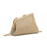 Gold Pearl Asymmetric Evening Bag