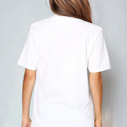 White Good Vibes Printed Cotton T-Shirt