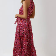 Pink Halterneck Maxi Dress