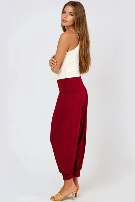 Wine Harem Pants