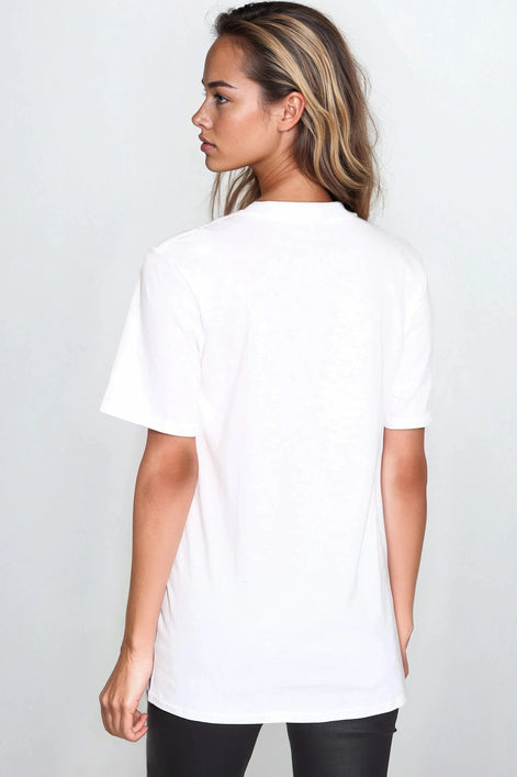 White Hearts Printed Cotton T-Shirt