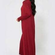 Wine Jersey Longline Cardigan