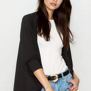Black Batwing Sleeve Kimono Cardigan