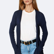 Navy Boyfriend Cardigan with Pockets