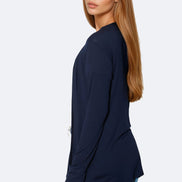 Navy Boyfriend Cardigan with Pockets