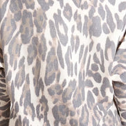 Stone Leopard Fine Knit Jumper