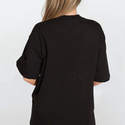 Black Leopard Print Oversized T-Shirt