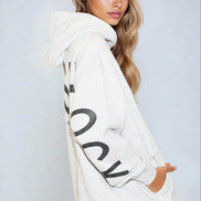 Silver Grey Aftershock Logo Oversized Hoodie