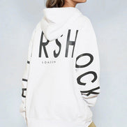 White Aftershock Logo Oversized Hoodie