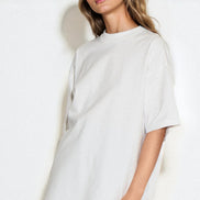 White Logo Cotton Oversized T-Shirt