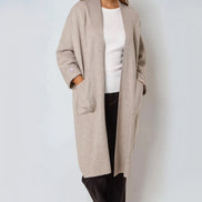 Mocha Longline Cardigan with Pockets