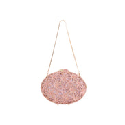Pink Crystal Embellished Evening Bag