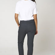Charcoal Stretch Drawstring Trousers