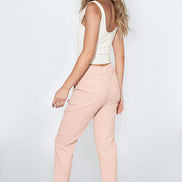 Dusty Pink Stretch Drawstring Trousers