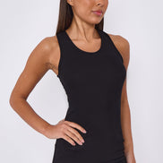 Black Racerback Vest Top