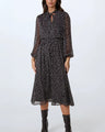 Black Polka Dot Midi Dress