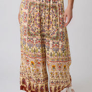 Paisley Print Wide Leg Trousers