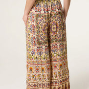 Paisley Print Wide Leg Trousers
