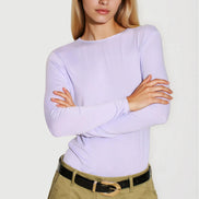 Lilac Round Neck Long Sleeve Top