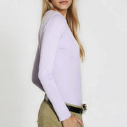 Lilac Round Neck Long Sleeve Top