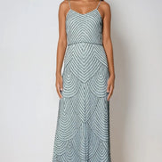 Blue Cami Embellished Maxi Dress