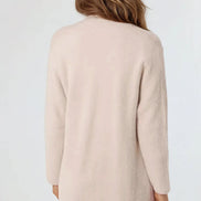 Beige Soft Open Front Cardigan