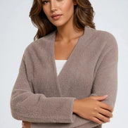 Mocha Soft Open Front Cardigan