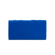 Royal Blue Suede Clutch Bag with Knot Detail