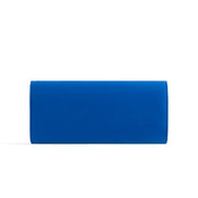 Royal Blue Suede Envelope Clutch Bag