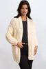 Cream Chunky Knit Cardigan with Pockets