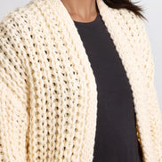 Cream Chunky Knit Cardigan with Pockets