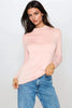 Blush Pink Turtleneck Long Sleeve Top