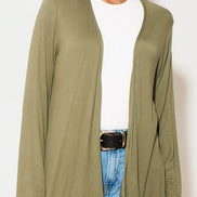 Khaki Waterfall Cardigan