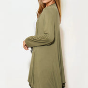 Khaki Waterfall Cardigan