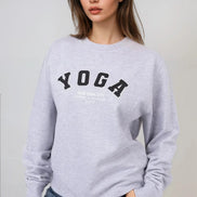 Grey Yoga Printed Sweatshirt