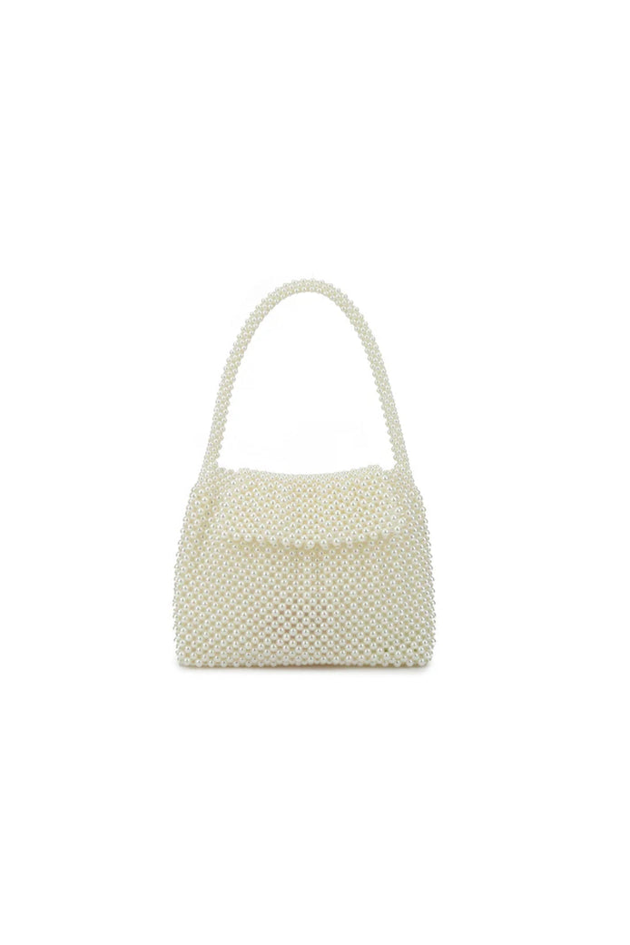 Ivory Faux Pearl Evening Bag