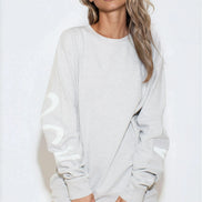 Silver Grey Aftershock Logo Crewneck Oversized Sweatshirt