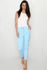 Light Blue Stretch Drawstring Trousers