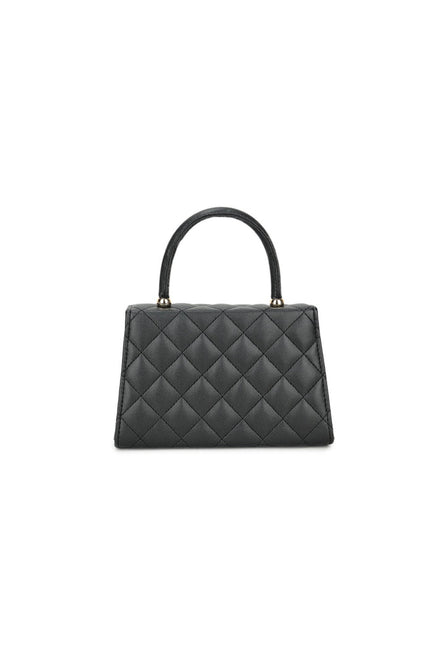 Black Small Top Handle Chain Bag
