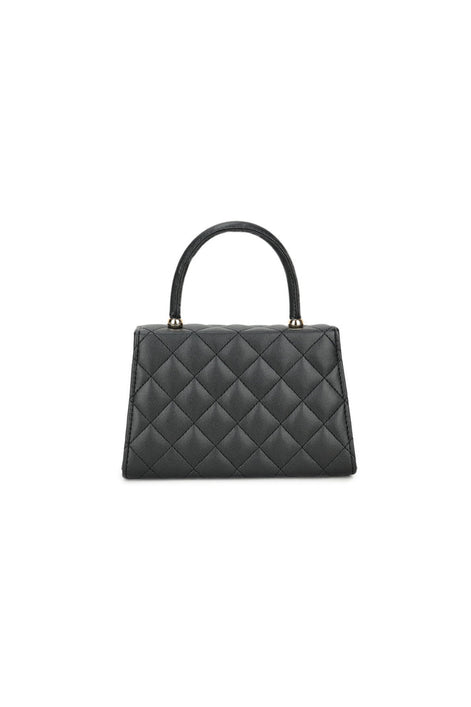 Black Small Top Handle Chain Bag