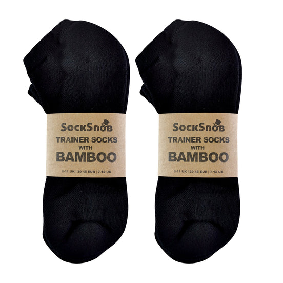 Mens Bamboo / Organic Cotton Low Cut Trainer Socks (Multipack Options)