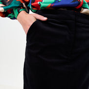 Balthazar Babycord Midi Pencil Skirt - Black