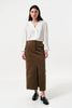 Balthazar Babycord Midi Pencil Skirt - Mole
