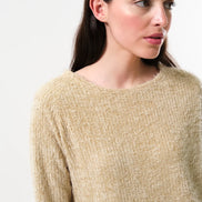 Blanka Eyelash Long Sleeve Jumper - Beige