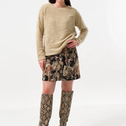 Blanka Eyelash Long Sleeve Jumper - Beige